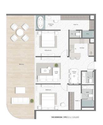 2 BHK Floor Plan